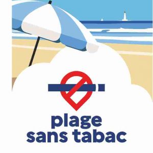 Panneau Plage sans tabac - Dibond 3 mm